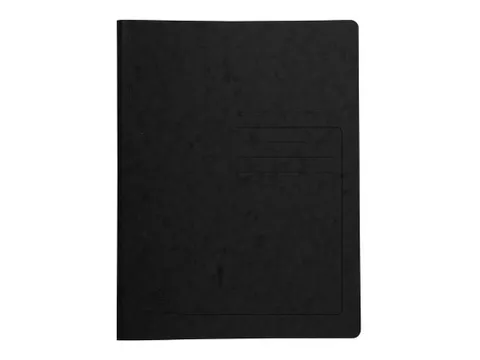 Map glanskarton 355g met veer A4 zwart