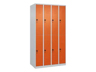 dubbeldekse locker,HxBxD 1850x1000x500mm,4x2vak.,vak B 250mm - 1