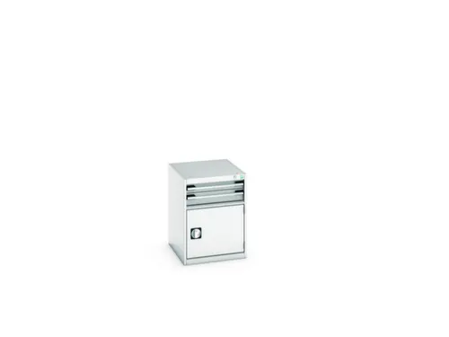 ladekast HxBxD 700x525x650mm 2laden RAL7035 front RAL7035