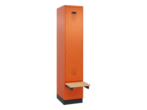 locker met bank,HxBxD 1950x400x815mm,1vak,vak B 400mm,cilinderslot
