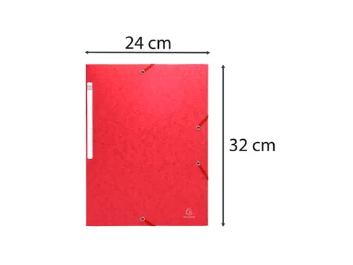 Elastomap zonder klep gegaufreerd glanskarton Scotten 600g/m2 A4 Rood