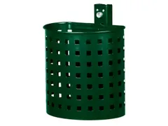 Afvalbak V. Staalplaat 20 Liter Open Uitvoering M. Wandhouder Mosgroen