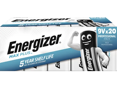 Batterij Energizer Max Plus 20x 9v alkaline