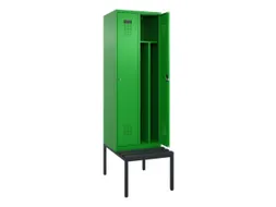 locker met bank,voor scheiding van kleding,HxBxD 2120x600x815mm,2vak