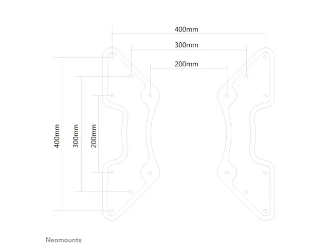 Neomounts FPMA-VESA440 VESA-adapter - 27-60 inch - max 35 kg - VESA 20