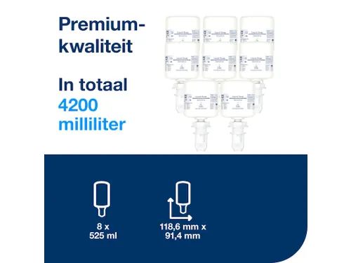 Tork 425702 Mini Vloeibare Handzeep Premium wit S5 525ml 8 Stuks