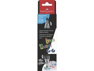 Acrylmarker Faber-Castell Black Edition Shake & Paint zwart - 1