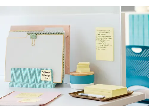 Memoblok Post-it Z-Note S350 Super Sticky 76x127mm geel 12 stuks