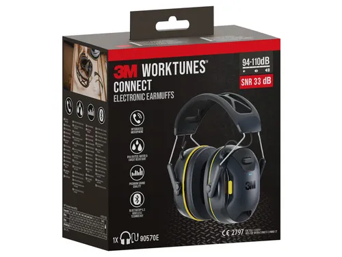 Oorkap 3M WorkTunes Connect Bluetooth 94-110 dB zwart
