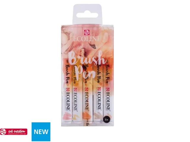 Feutre pinceau Talens Ecoline beige-rose assorti bliser 5 pièces