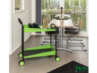 tafelwagen,draagverm. 150kg,2xrubberen mat,laadvl. LxB 690x435mm - 1