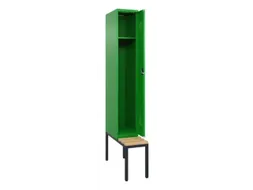 locker met bank,HxBxD 2120x300x815mm,1vak,vak B 300mm,cilinderslot
