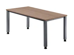 In hoogte verstelbaar bureau,HxBxD 680-760x1600x800mm,blad notenboom