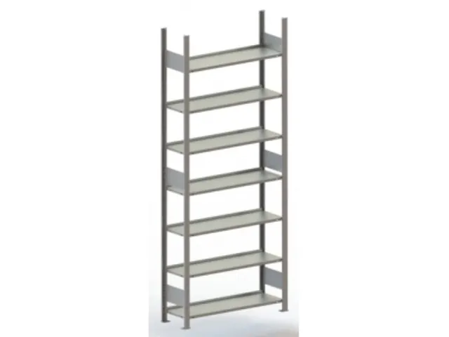 Rayonnage de bureau sans boulons départ HxlxP 2200x1306x336mm 7tablet