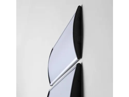 Deurbord 105x300mm Curved Aluminium Zwart