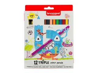 Kleurpotloden Bruynzeel Kids Triple assorti 12 stuks - 4