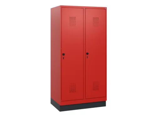 schoollocker,HxBxD 1630x800x500mm,2vak,vak B 400mm,draaigrendel,sokkel