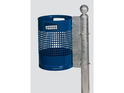 Afvalbak 30 liter H x Ø 460x330mm draadgaaswand staal blauw