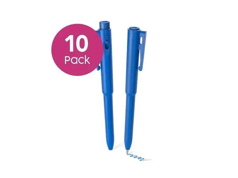 J800 DetectaPen met clip blauw blauwe inkt detecteerbaar 10 stuks