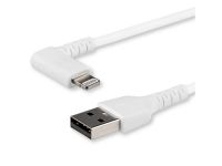 1 Meter gehoekte Lightning naar USB kabel Apple Wit Aramide