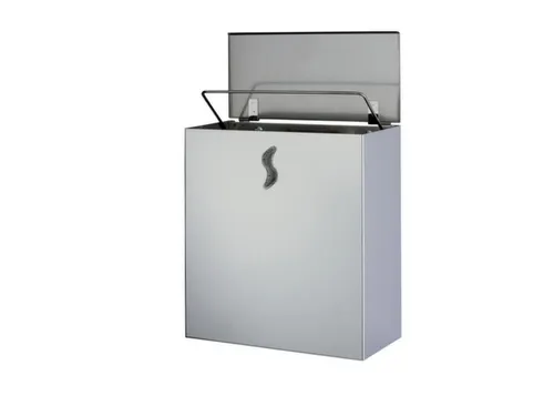afvalbak,10l,HxBxD 300x250x130mm,wandmontage,romp glanzend