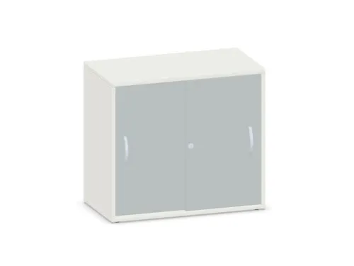 Schuifdeurkast 720x800x430mm Decor Romp Wit Decor Front Lichtgrijs