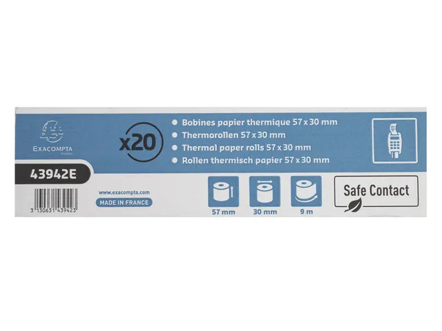 Telrol Exacompta 57mmx9mx12mm SafeContact thermisch