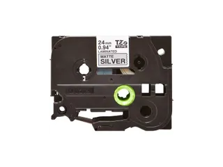 Neutral Labeltape P-touch TZe-M951 24mm Zwart op Zilver gelamineerd - 1
