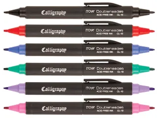 Kalligrafiepen Itoya CL10 1.5mm én 3.0mm penpunt blauw - 5