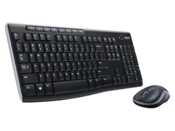 Logitech Draadloos Toetsenbord MK270 QWERTY US + Compacte muis Zwart