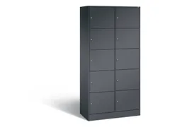 lockerkast,HxBxD 1950x900x480mm,2x5vakken,romp RAL7021,front RAL7021