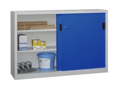 schuifdeurkast,HxBxD 1000x1500x600mm,RAL7035,front RAL5010