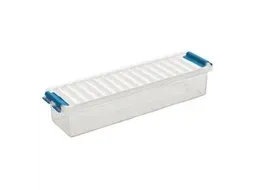 Q-line opbergbox 0,9L transparant blauw - 27x8,6x6,2cm