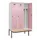 locker met bank,voor scheiding van kleding,HxBxD 2120x1200x815mm,3vak