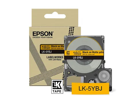 C53S672075 Epson 18mm geel zwart LK-5YBJ lettertape mat 8m