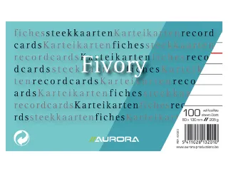 Systeemkaart Aurora 130x80mm lijn met rode koplijn 210gr wit 100 vel - 1