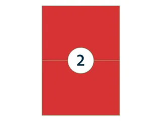 Gekleurde Etiketten 210x148mm Rood 42623 1000 Vel - 2