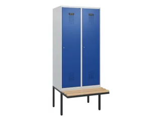 locker met bank,HxBxD 1950x800x815mm,2vak,vak B 400mm,cilinderslot - 2