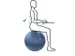 Ergoball ergonomische zitbal donkerblauw Ø 65 cm.