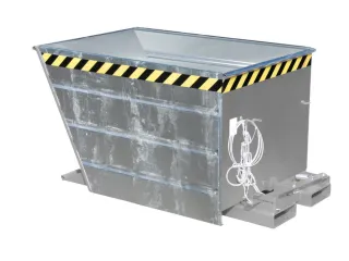 kiepbak,HxLxB 730x1370x1200mm,0,9m³,draagverm. 1000kg,verzinkt - 1