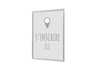 Kliklijst A1 complete set met print "S'incrire ici" Grijs - 1