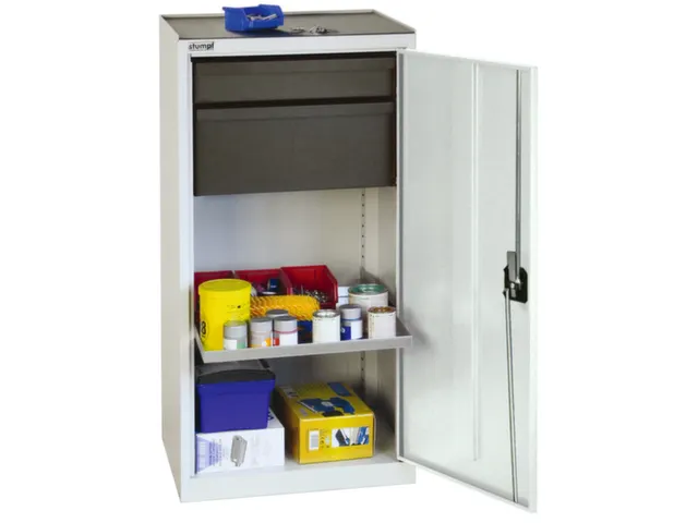 Gereedschapskast Hxbxd 1000x500x500mm 1legbord 2laden Ral7035