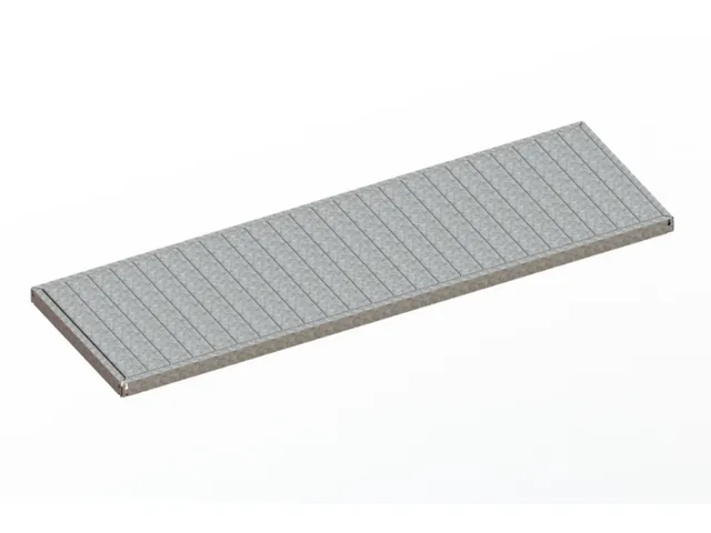 legbord van plaatstaal,v. breedvakstelling,BxD 2500x800mm,vakl. 400kg