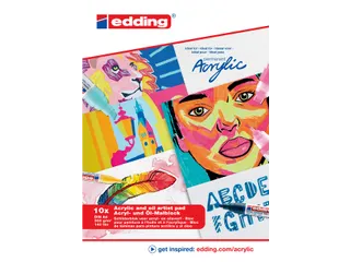 Olie en Acrylblok edding e-30010 A4 10 vel wit - 1
