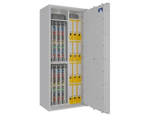 sleutelkluis,HxBxD 1550x650x420mm,896haak,legborden,romp RAL7035
