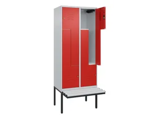 Z-garderobekast,HxBxD 2120x800x815mm,4vak,vak B 400mm,cil.-slot - 2