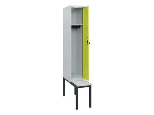locker met bank,HxBxD 1950x300x815mm,1vak,vak B 300mm,draaigrendel