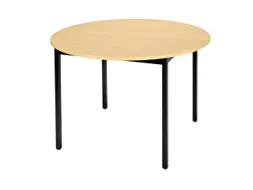 Tafel Rond 110 Cm Frame Zwart Blad Beuken