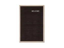 Letterbord Zwart 40x60cm licht houten frame