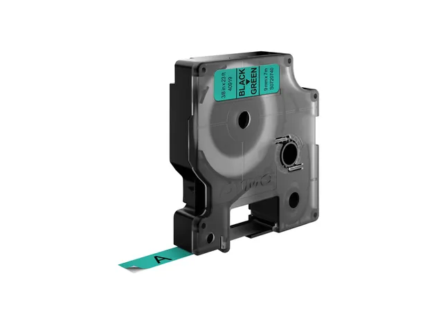 Ruban Dymo 40919 D1 720740 9mmx7m noir sur vert